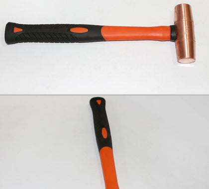 Red copper round hammer  Plastic Handle