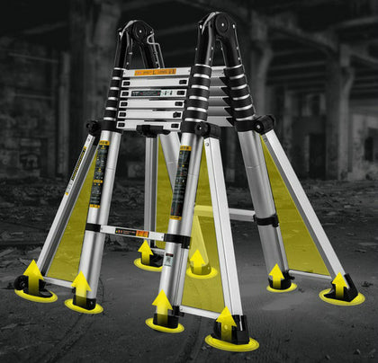 3.3m+3.3m aluminum alloy telescopic ladder