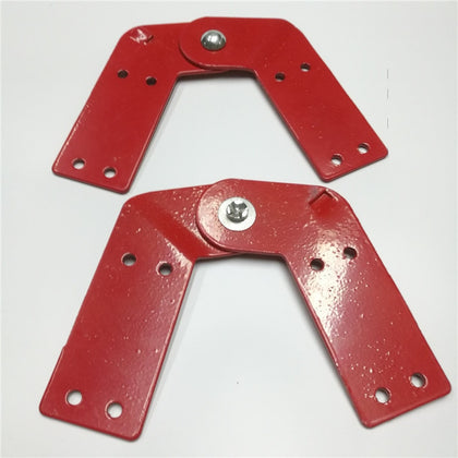 2pc professional straight ladder iron hinge folding aluminum