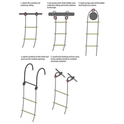 6.5ft Flexible Ladder Rope Ladder Insulated Ladder