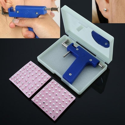 98 Pairs Ear Studs Nose Body Navel Piercing Gun