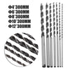 7Pcs Extra Long Wood Drill Bit Set 12" 300mm Drill Bits