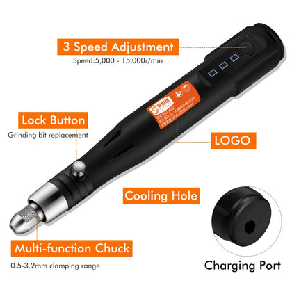 Adjustable 3 Speeds Electric Grinder Mini Drill Rotary Tools